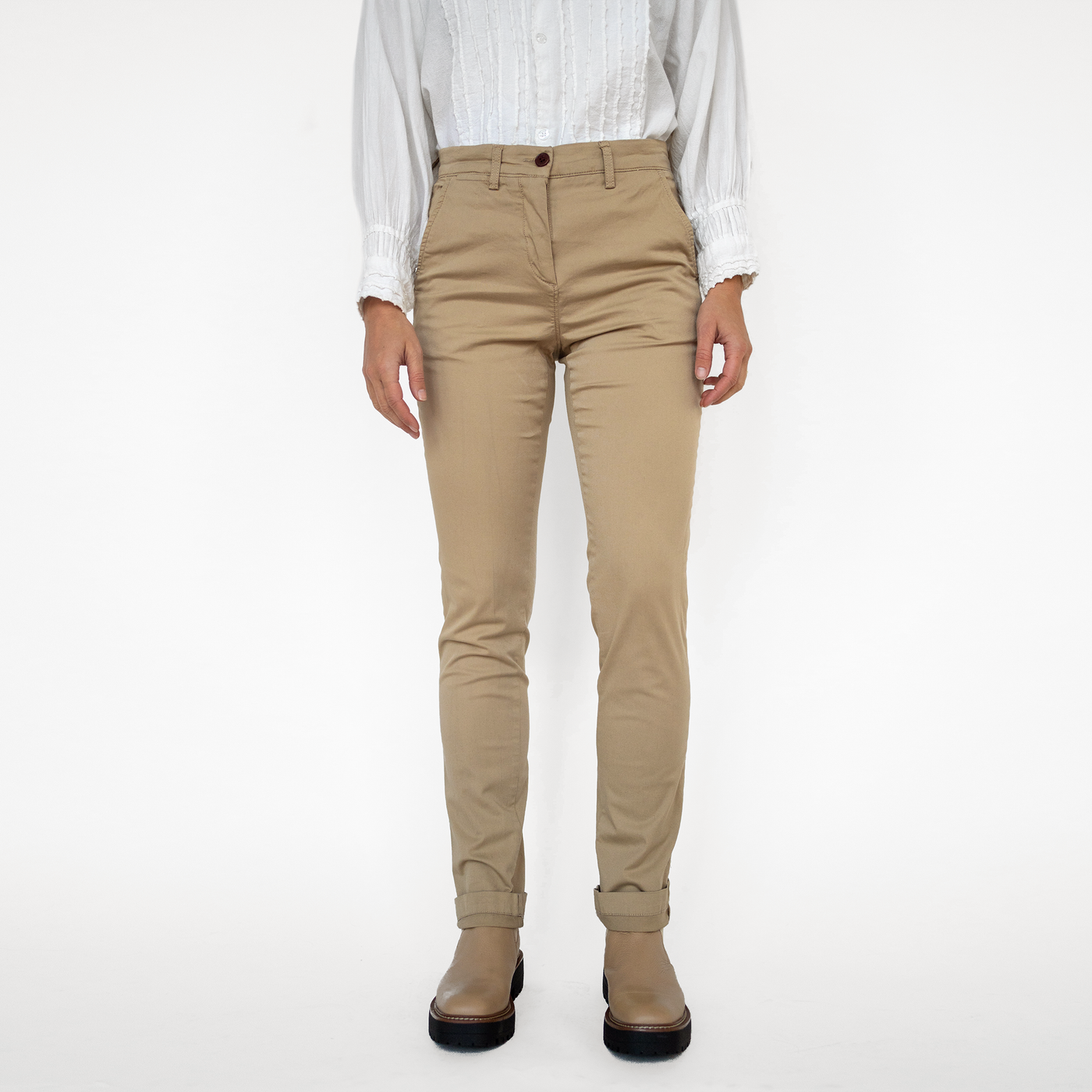 Women's Khaki Stretch Service Chino