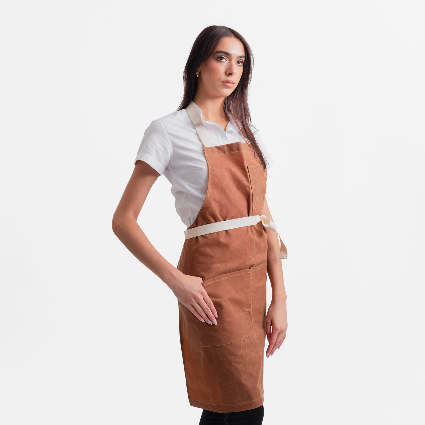 Brown Waxed Canvas Stock Apron