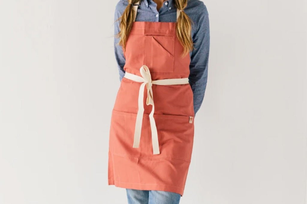 Dusty Red Canvas Stock Apron