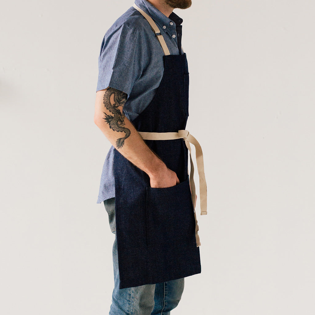 Indigo Denim Stock Apron