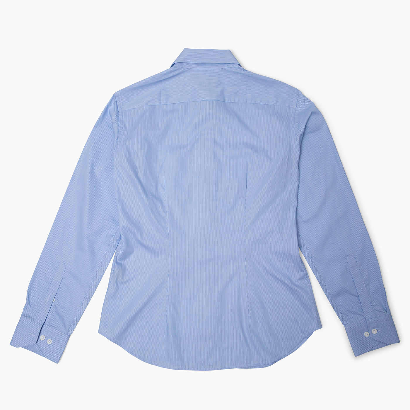 Women's Blue Striped Dress Shirt
