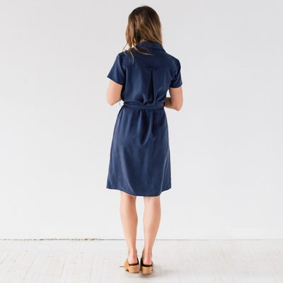 Navy Shirt Dress
